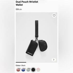 Lululemon Dual Pouch Wristlet / Wallet